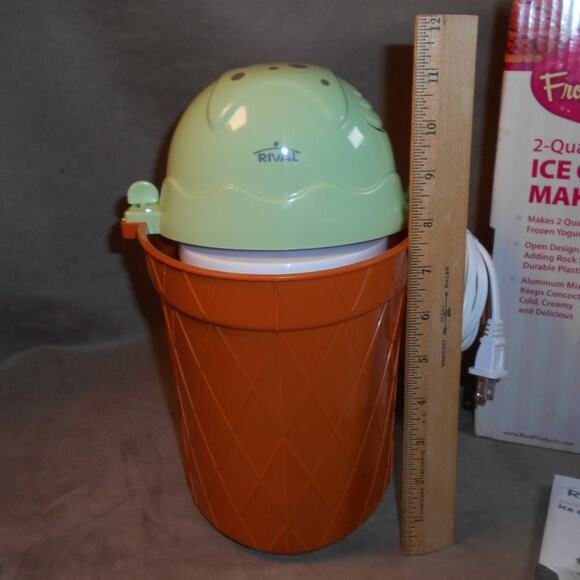Rival Frozen Delights 2 Quart Ice Cream Maker FRRVBK02-MNT Mint Works - Picture 3 of 11